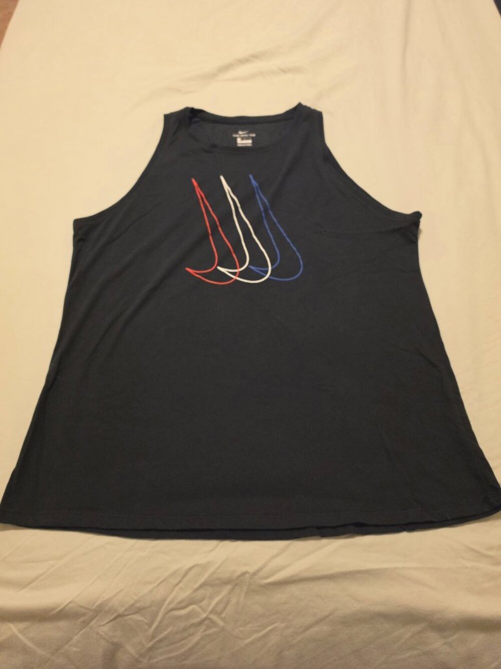 Nike Dri‑FIT Tricolor Swoosh Tank Top, Large